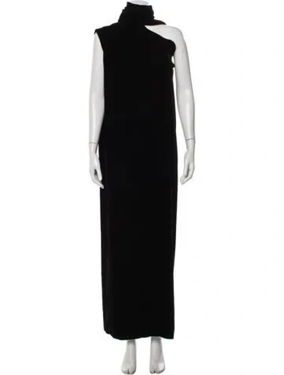 Pre-owned Haider Ackermann Crew Neck Long Dress In Black