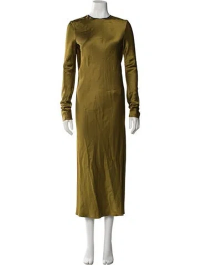 Pre-owned Haider Ackermann Crew Neck Long Dress In Green