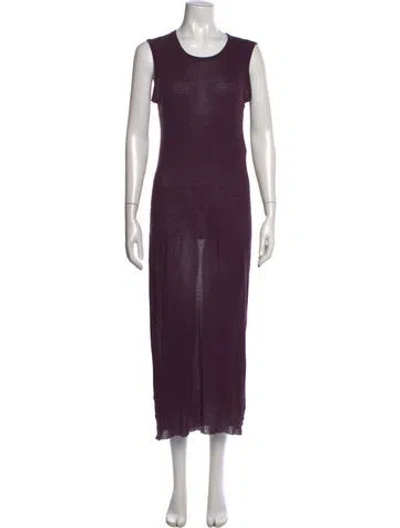Pre-owned Haider Ackermann Crew Neck Long Dress In Purple