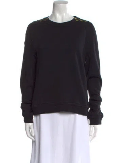 Pre-owned Haider Ackermann Crew Neck Long Sleeve Sweatshirt In Black