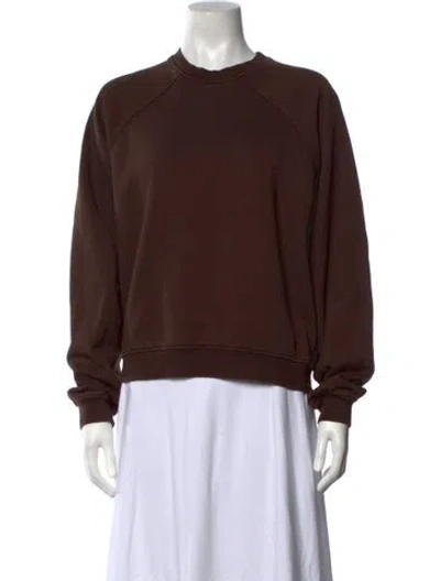 Pre-owned Haider Ackermann Crew Neck Long Sleeve Sweatshirt In Brown