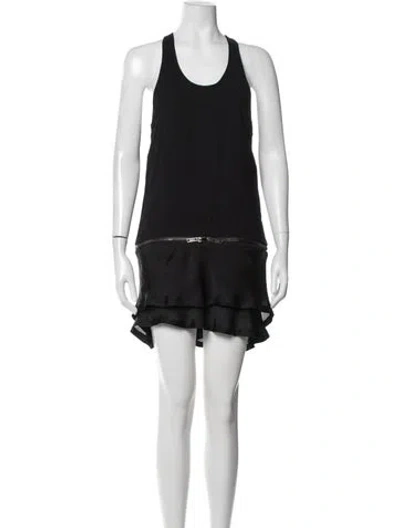 Pre-owned Haider Ackermann Crew Neck Mini Dress In Black