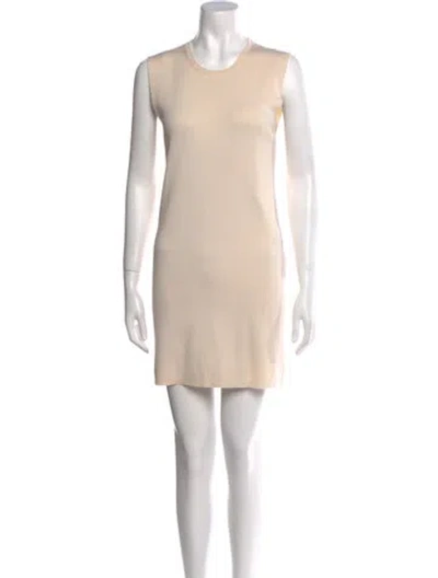 Pre-owned Haider Ackermann Crew Neck Mini Dress In Neutral