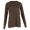 Haider Ackermann Crewneck Sweater In Brown Wool In Brown