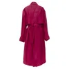 Haider Ackermann Fchia Linen Rayon P Laye Robe Coat In Pink