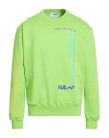 Haider Ackermann + Fila Man Sweatshirt Lime Green Size L Cotton