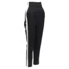 Haider Ackermann Fleece Wool Side Tape High Waist Pants In Black