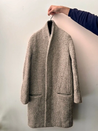 Pre-owned Haider Ackermann Fw14 Kimono Wool Coat In Grey