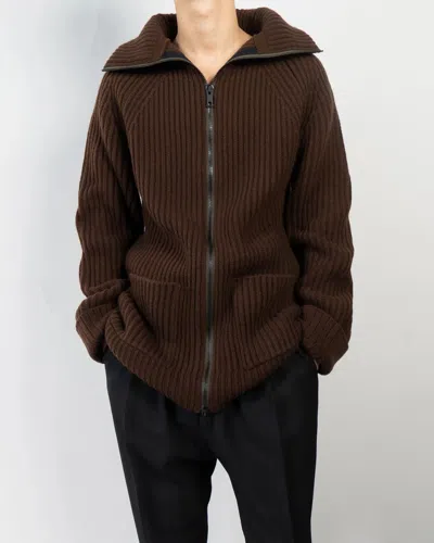 Pre-owned Haider Ackermann Fw20 Chunky Knit Brown Cardigan Sample