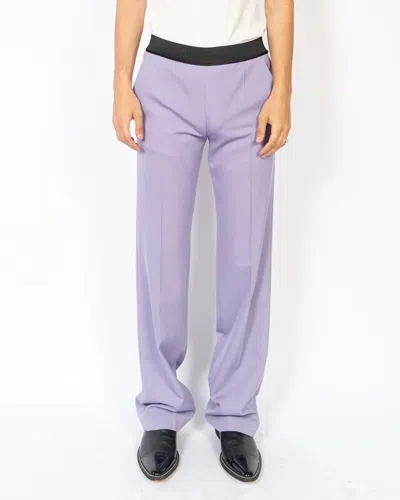 Pre-owned Haider Ackermann Fw20 Lilac Elastic Waistband Trousers Sample