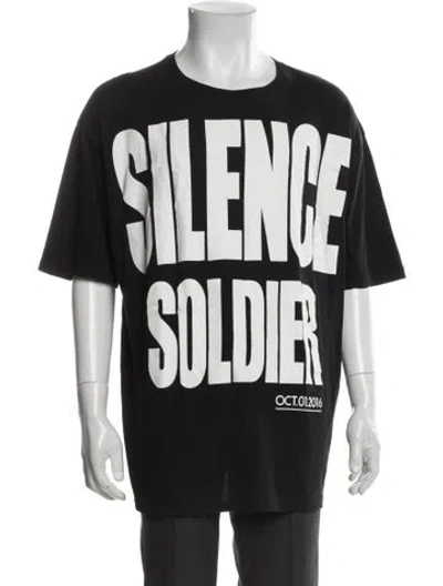 Pre-owned Haider Ackermann Graphic Print Crew Neck T-shirt In Blue
