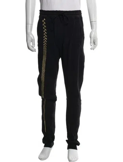 Pre-owned Haider Ackermann Graphic Print Joggers In Black
