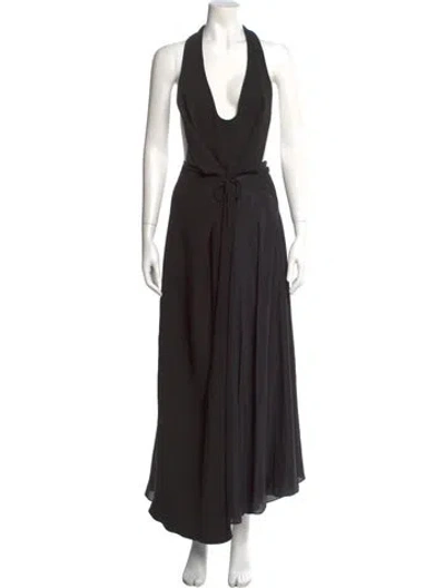 Pre-owned Haider Ackermann Halterneck Wrapp Long Dress W/ Tags In Black