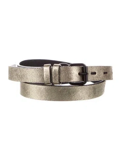 Pre-owned Haider Ackermann Leather Belt In Gold