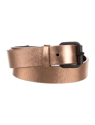 Pre-owned Haider Ackermann Leather Belt In Metallic/yellow