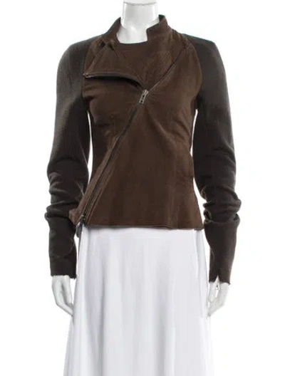 Pre-owned Haider Ackermann Leather Biker Jacket In Brown