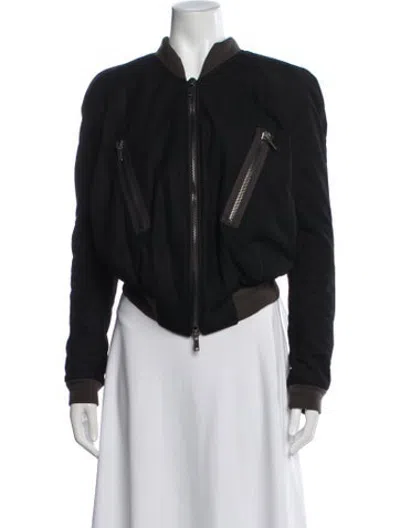 Pre-owned Haider Ackermann Leather Bomber Jacket In Black