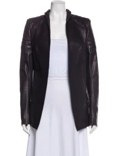 Pre-owned Haider Ackermann Leather Jacket In Gray