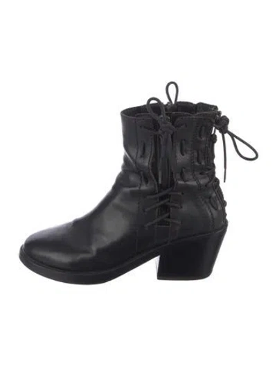 Pre-owned Haider Ackermann Leather Rain Boots In Black