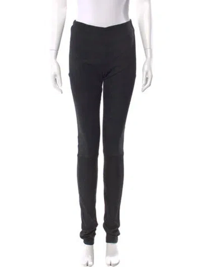 Pre-owned Haider Ackermann Leather Skinny Leg Pants In Black