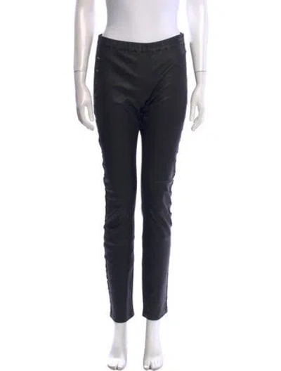 Pre-owned Haider Ackermann Leather Straight Leg Pants In Black