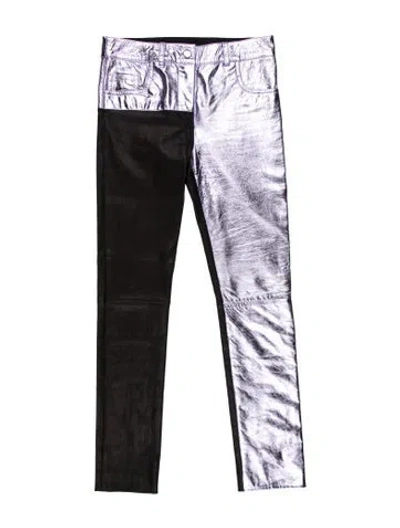 Pre-owned Haider Ackermann Leather Straight Leg Pants In Black