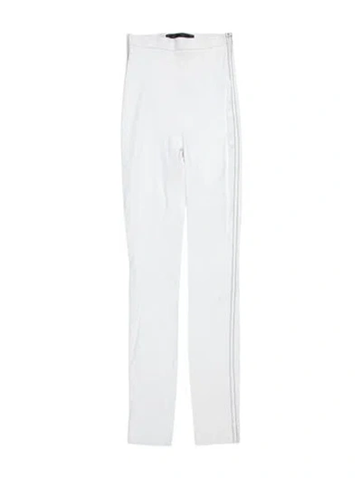 Pre-owned Haider Ackermann Leather Straight Leg Pants In White