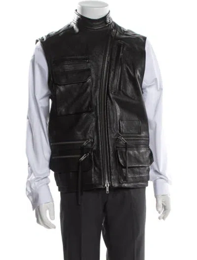 Pre-owned Haider Ackermann Leather Vest In Gray