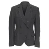 Haider Ackermann Linen Double Breasted Blazer Jacket In Grey