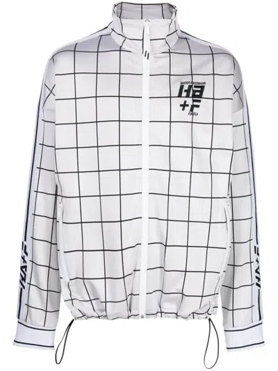 Haider Ackermann Logo-print Checked Jacket In Neutrals