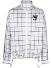Haider Ackermann Logo-print Checked Jacket In Neutrals