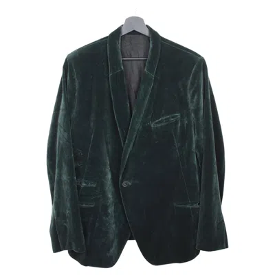 Pre-owned Haider Ackermann Men Jacket Velour One Button Blazer Size 54-l In Black