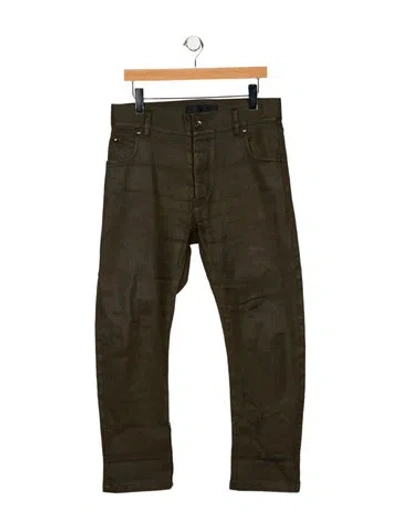 Pre-owned Haider Ackermann Mid-rise Straight Leg Jeans In Green