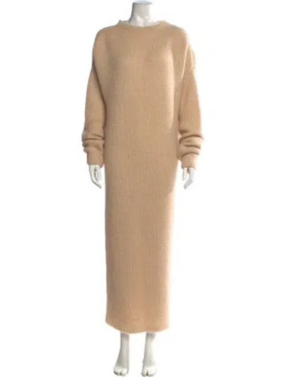 Pre-owned Haider Ackermann Mohair Long Dress In Neutrals