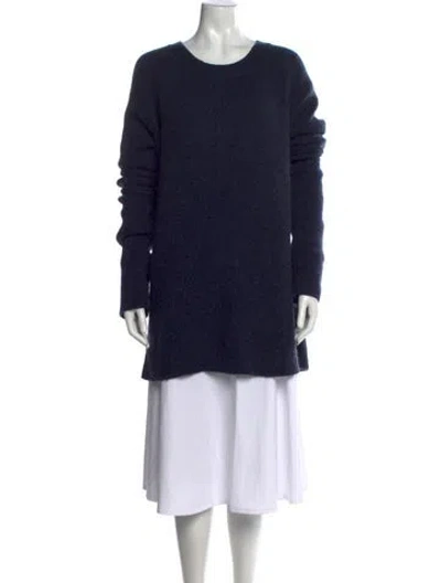 Pre-owned Haider Ackermann Nylon Crew Neck Sweater In Blue