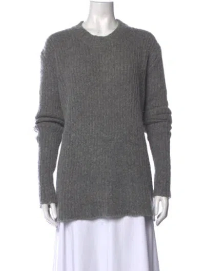 Pre-owned Haider Ackermann Nylon Crew Neck Sweater In Grey