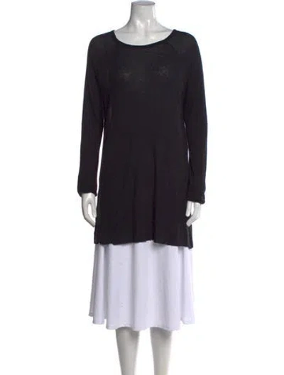 Pre-owned Haider Ackermann Nylon Crew Neck Top In Black