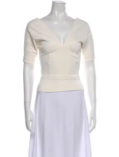 Pre-owned Haider Ackermann Nylon V-neck Top In Neutral