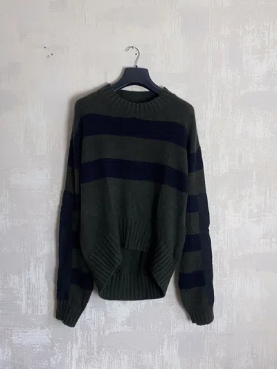 Pre-owned Haider Ackermann Oversized Mohair Sweater In Gray/green