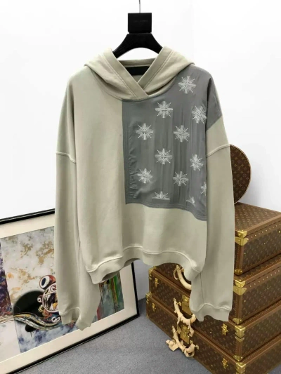 Pre-owned Haider Ackermann Patchwork Hoodie Size S In Grey