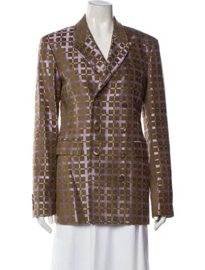 Pre-owned Haider Ackermann Plaid Print Blazer In Multi