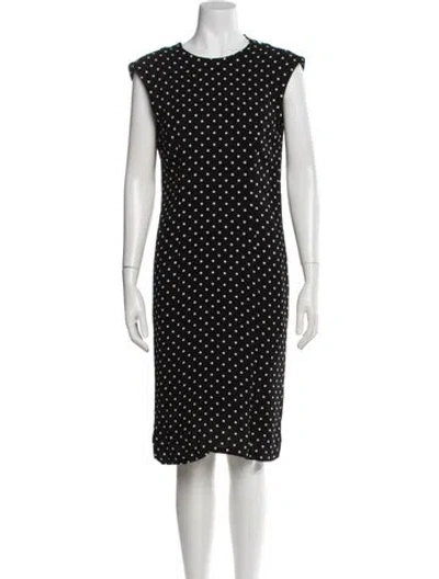 Pre-owned Haider Ackermann Polka Dot Print Knee-length Dress In Black