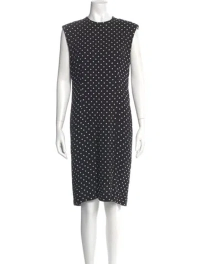 Pre-owned Haider Ackermann Polka Dot Print Midi Length Dress In Gray