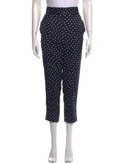 Pre-owned Haider Ackermann Polka Dot Print Straight Leg Pants In Black