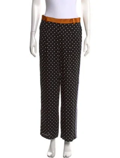 Pre-owned Haider Ackermann Polka Dot Print Wide Leg Pants In Black