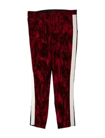 Pre-owned Haider Ackermann Printed Skinny Leg Pants In Red