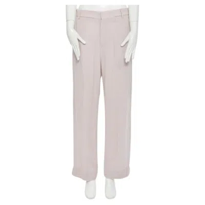 Pre-owned Haider Ackermann Rayon Wool Blush Pink Wide Leg Trousers Fr38
