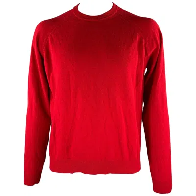 Pre-owned Haider Ackermann Red Knit Wool Cashmere Ribbed Sweater