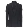 Haider Ackermann Runway Fleece Wool Cotton Silk Shawl Blazer In Black