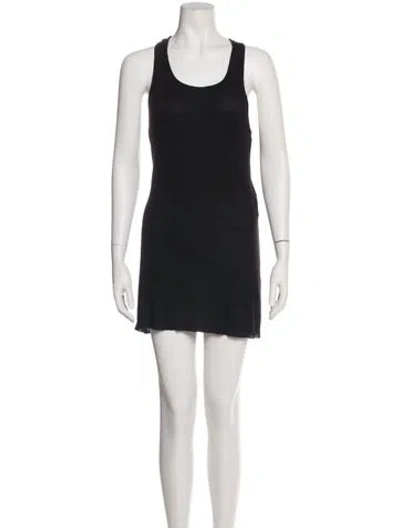Pre-owned Haider Ackermann Scoop Neck Mini Dress In Black